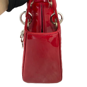 Lady Dior Medium Patent Cannage Red SHW