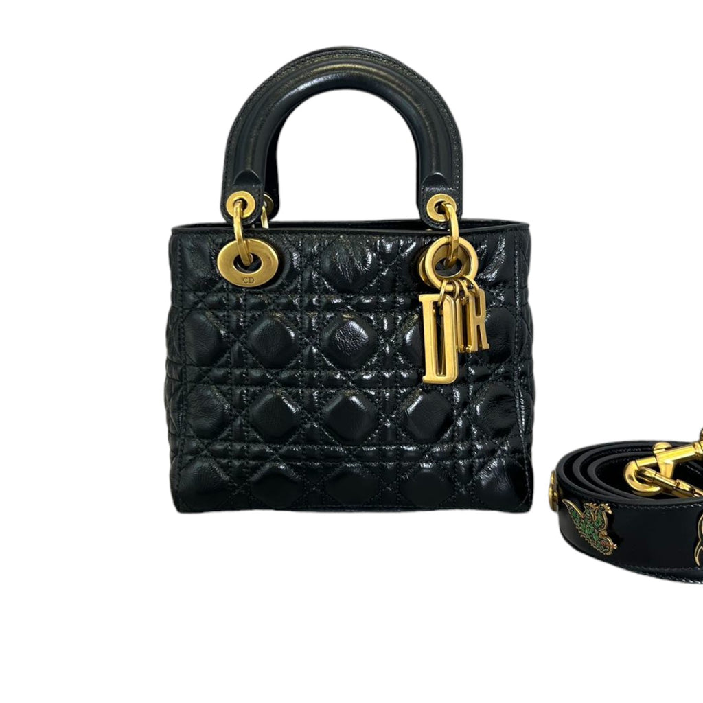 My ABCDior Lady Dior Small Lambskin Cannage Black GHW