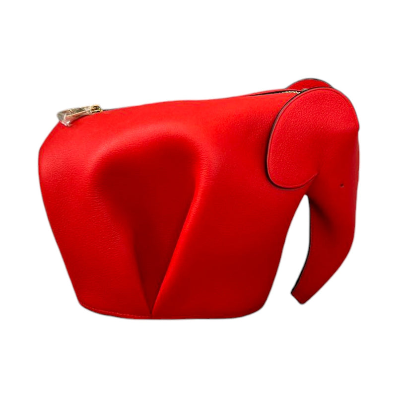 Elephant Mini Crossbody Bag Calfskin Red GHW