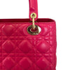 Lady Dior Medium Lambskin Cannage Pink GHW