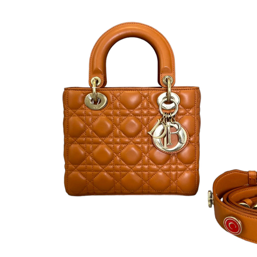 My ABCDior Lady Dior Small Lambskin Orange GHW