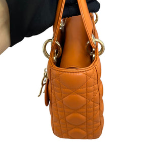 My ABCDior Lady Dior Small Lambskin Orange GHW