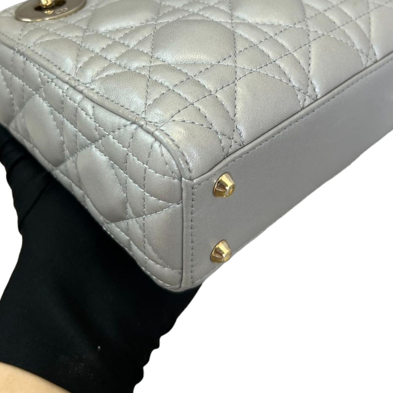 Lady Dior Mini Lambskin Grey GHW