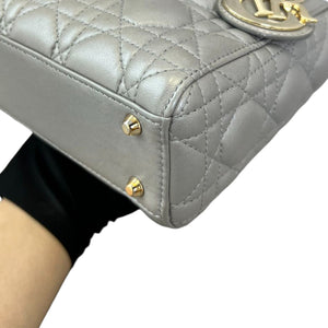 Lady Dior Mini Lambskin Grey GHW