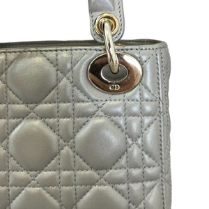 Lady Dior Mini Lambskin Grey GHW