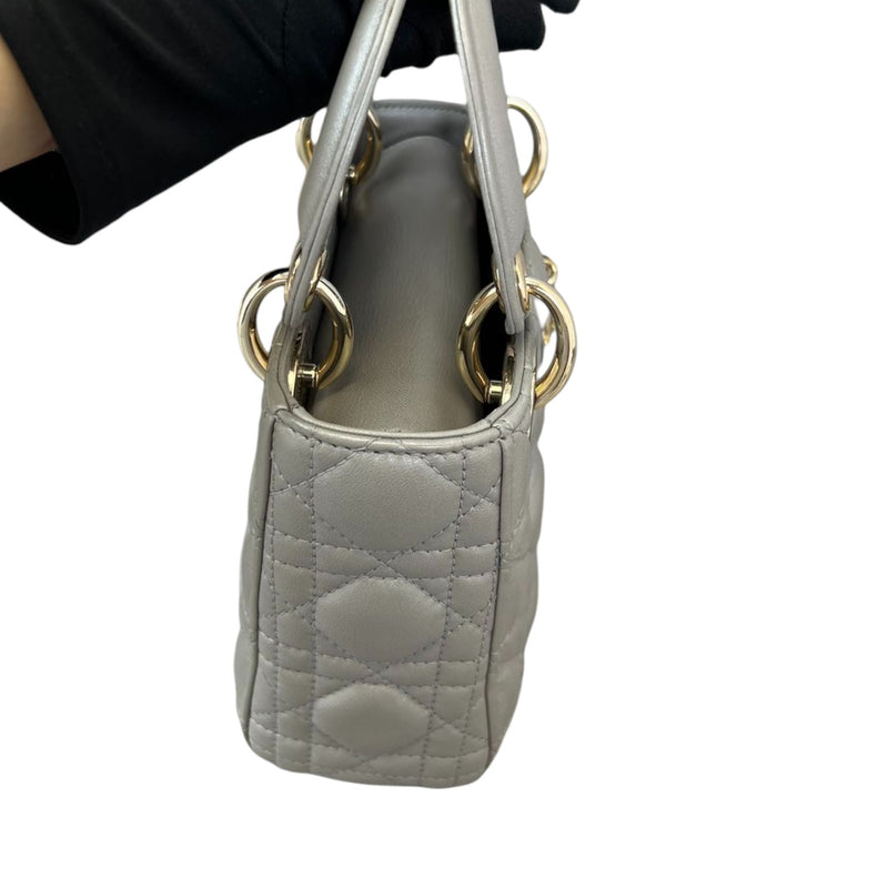 Lady Dior Mini Lambskin Grey GHW