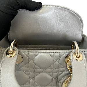 Lady Dior Mini Lambskin Grey GHW