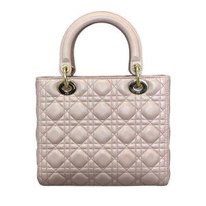 Lady Dior Medium Lambskin Light Pink GHW