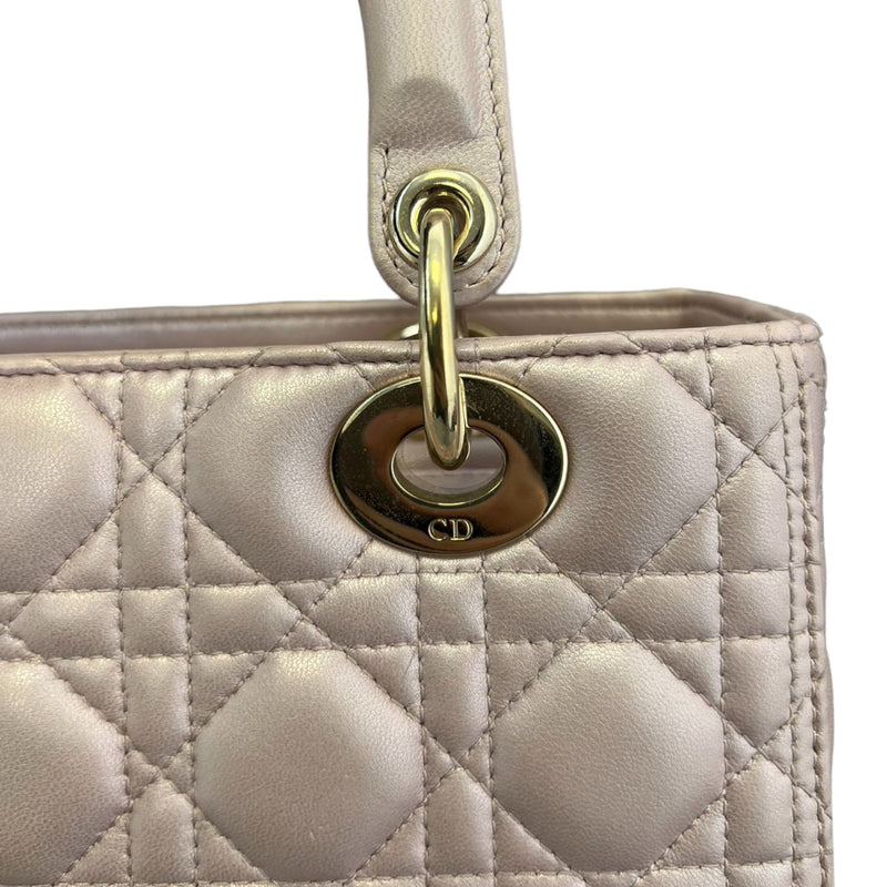 Lady Dior Medium Lambskin Light Pink GHW