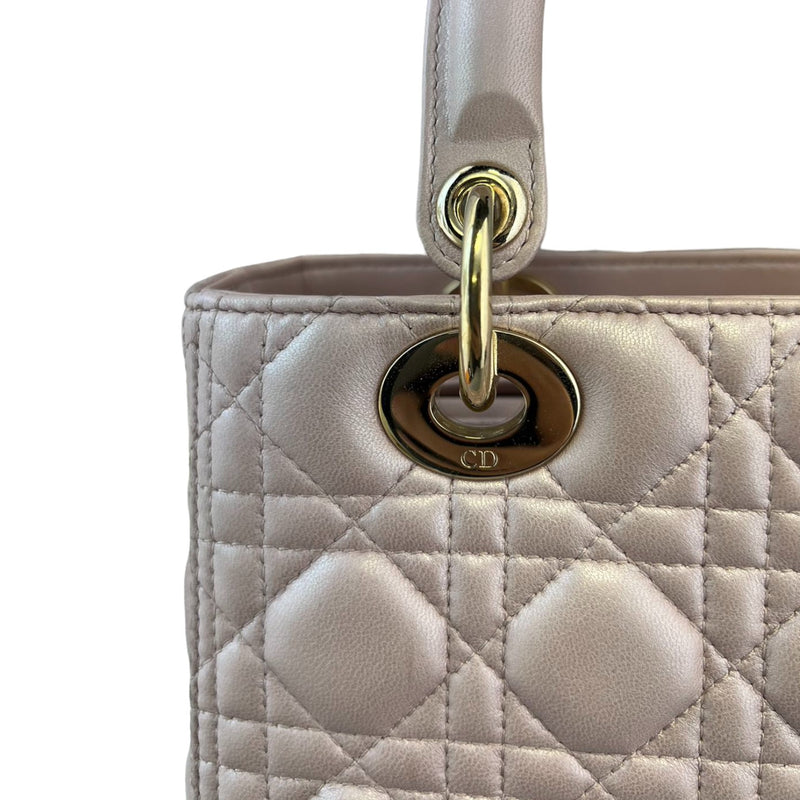 Lady Dior Medium Lambskin Light Pink GHW