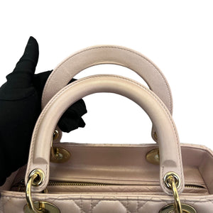 Lady Dior Medium Lambskin Light Pink GHW