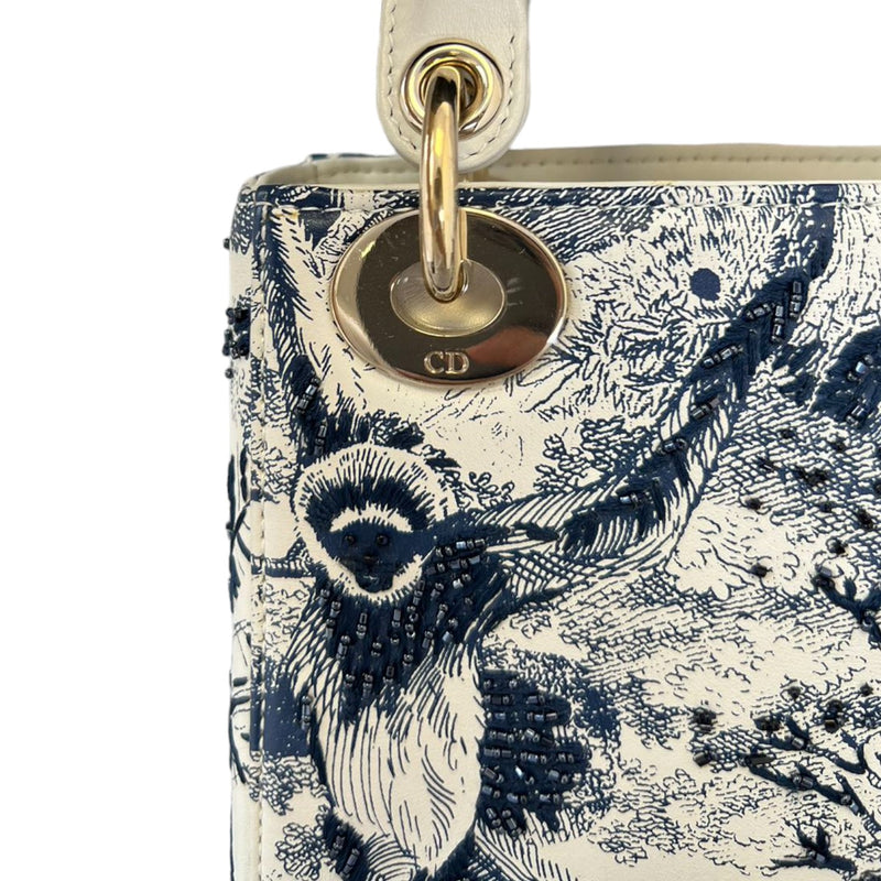 Toile De Jouy Limited Edition Lady Dior Mini Calfskin Blue GHW