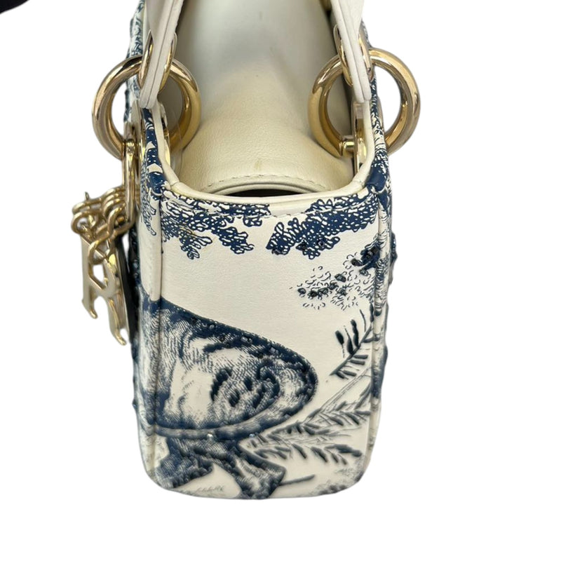 Toile De Jouy Limited Edition Lady Dior Mini Calfskin Blue GHW