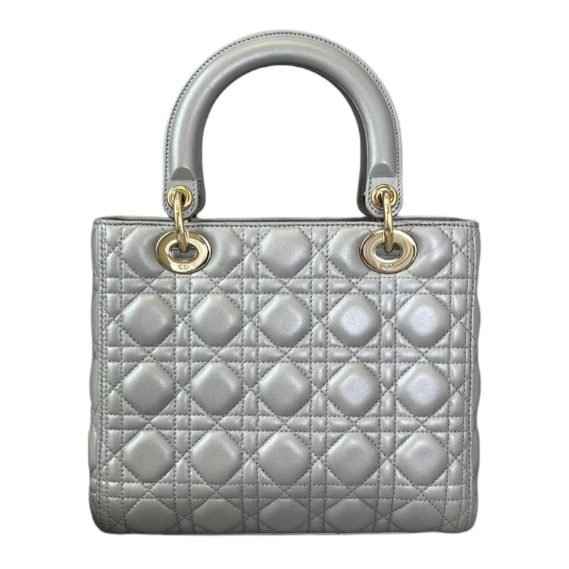 Lady Dior Medium Lambskin Silver GHW