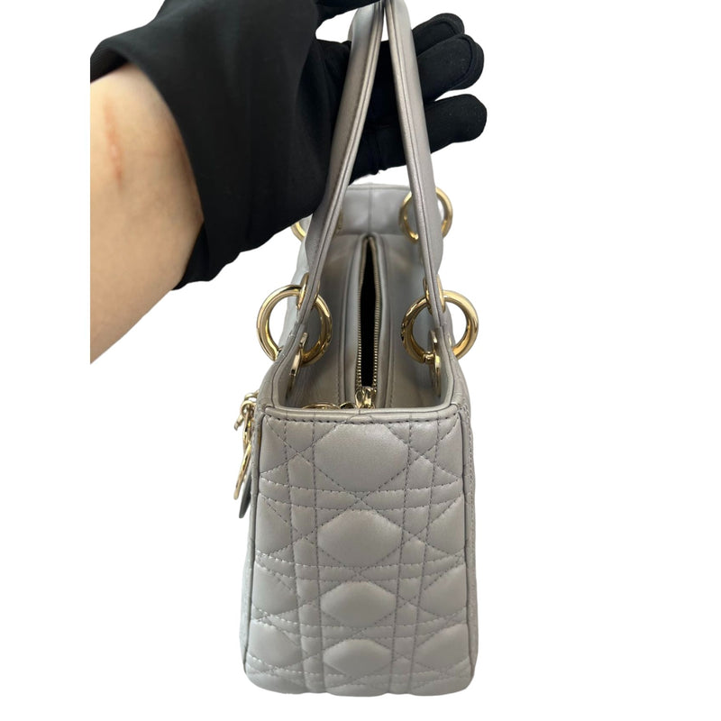 Lady Dior Medium Lambskin Silver GHW