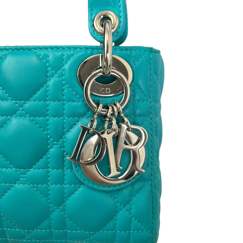 Lady Dior Mini Lambskin Aqua Blue SHW