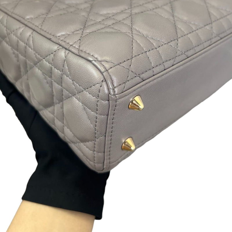 ABCDior Lady Dior Small Lambskin Grey GHW