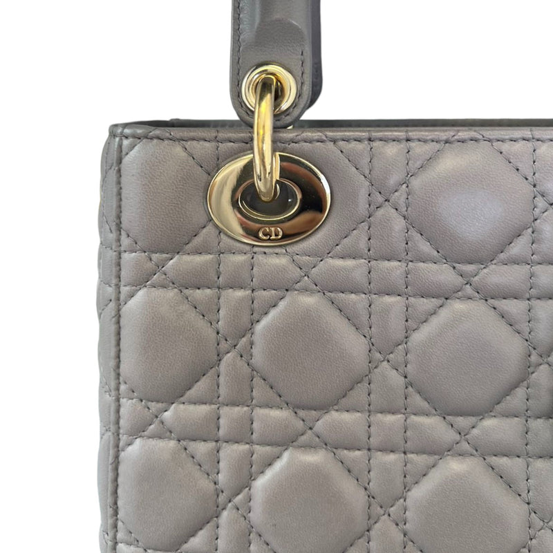 ABCDior Lady Dior Small Lambskin Grey GHW