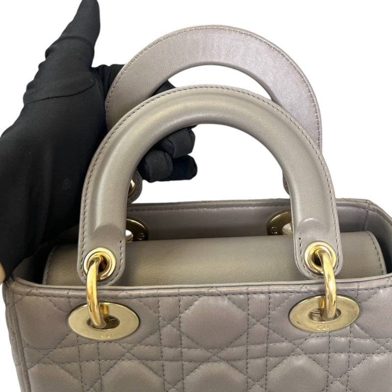 ABCDior Lady Dior Small Lambskin Grey GHW