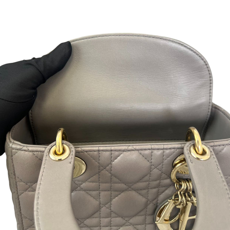 ABCDior Lady Dior Small Lambskin Grey GHW