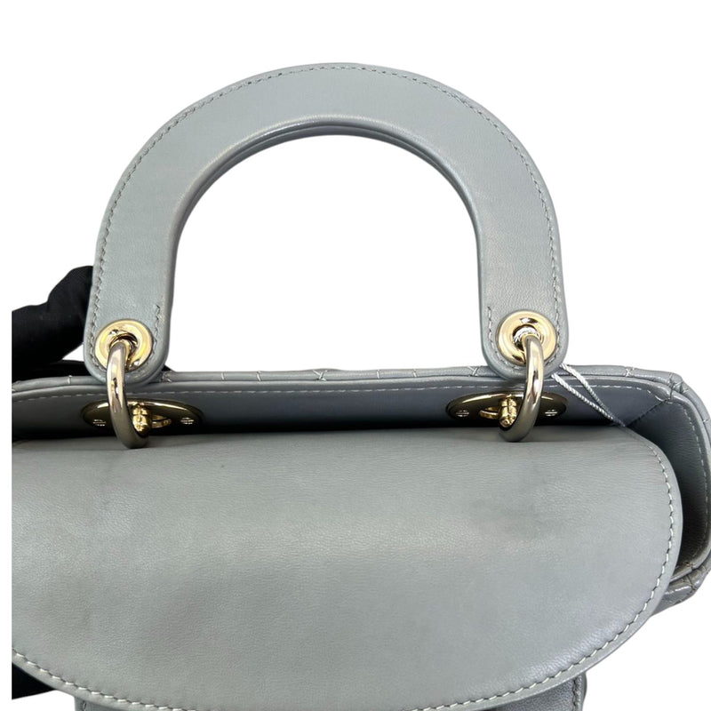 ABC  Lady Dior Small Lambskin Leather Grey GHW