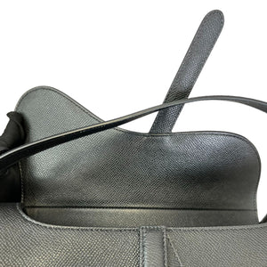 Saddle Bag Medium Grained Calfskin Black GHW