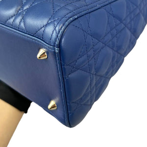 Lady Dior Medium Lambskin Blue GHW