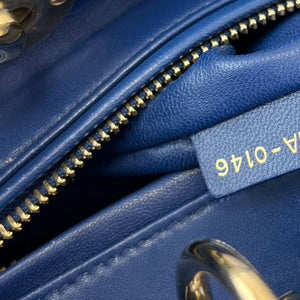 Lady Dior Medium Lambskin Blue GHW