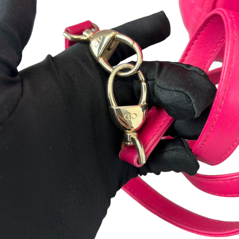 Lady Dior Large Lambskin Cannage Pink GHW