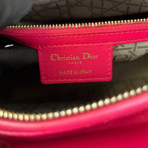 Lady Dior Large Lambskin Cannage Pink GHW