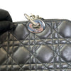 Soft Zipped Tote Small Cannage Quilted Black SHW