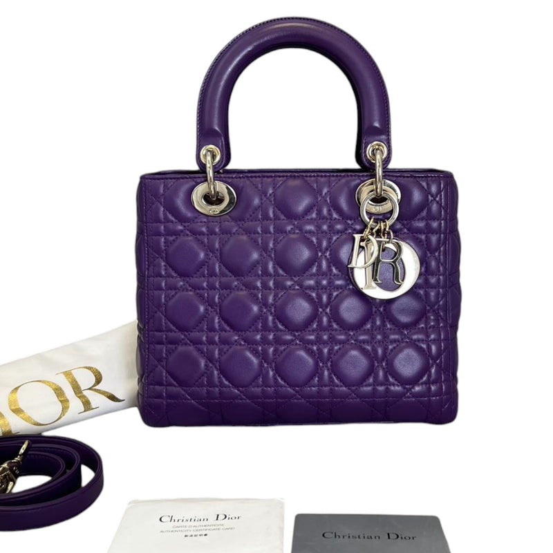 Lady Dior Lambskin Cannage Purple GHW