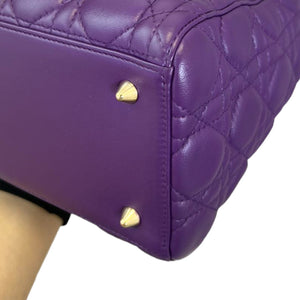 Lady Dior Lambskin Cannage Purple GHW