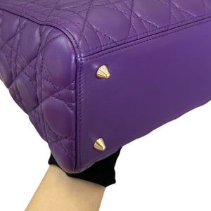 Lady Dior Lambskin Cannage Purple GHW