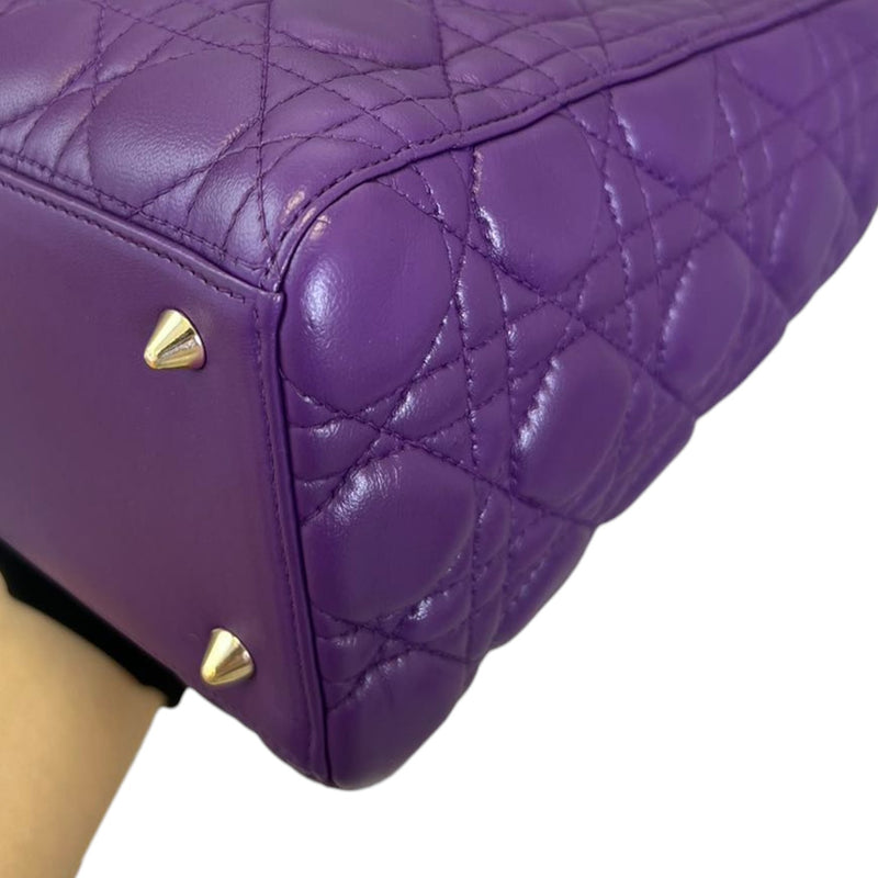 Lady Dior Lambskin Cannage Purple GHW