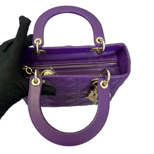 Lady Dior Lambskin Cannage Purple GHW