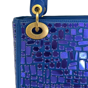 Mosaic of Mirrors Lady Dior Mini Calfskin Blue GHW