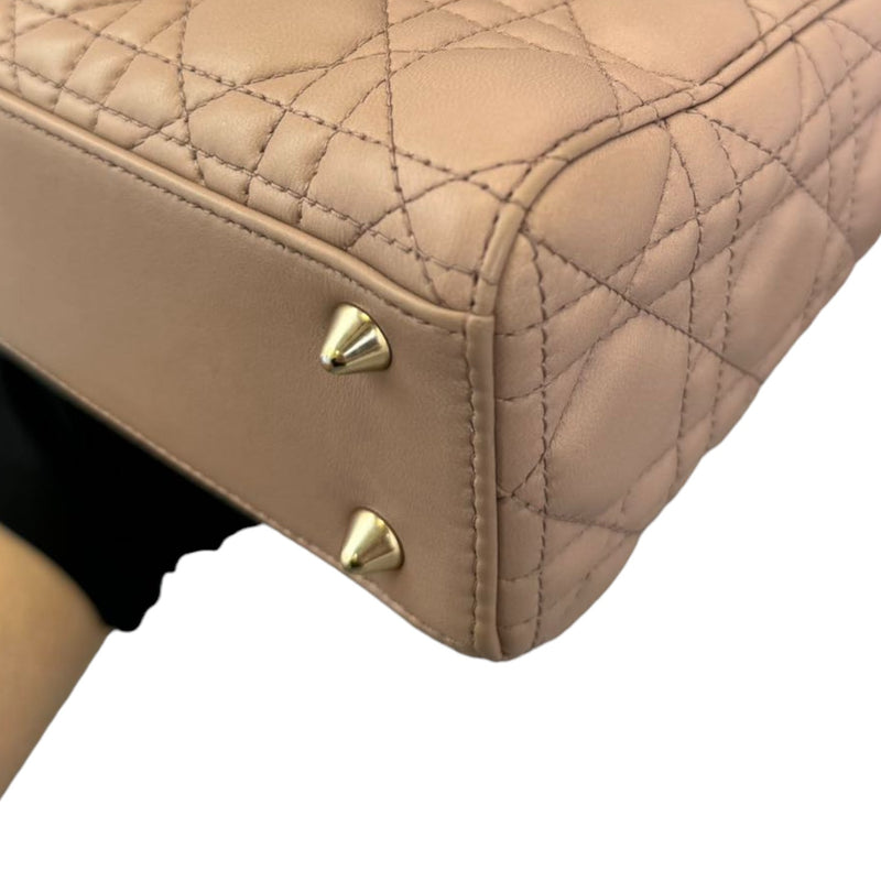Lucky Badges My Lady Dior Small Lambskin Cannage Beige GHW