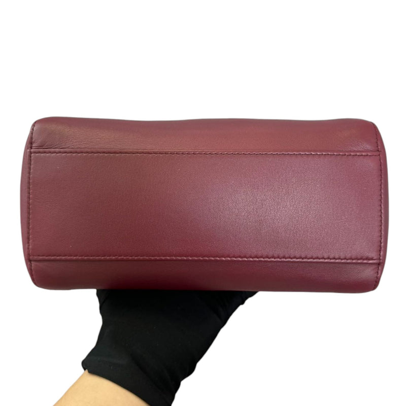 Peekaboo Iconic Satchel Mini Nappa Burgundy SHW