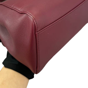 Peekaboo Iconic Satchel Mini Nappa Burgundy SHW