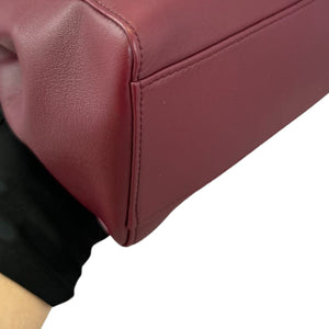 Peekaboo Iconic Satchel Mini Nappa Burgundy SHW