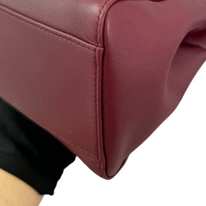 Peekaboo Iconic Satchel Mini Nappa Burgundy SHW