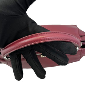 Peekaboo Iconic Satchel Mini Nappa Burgundy SHW