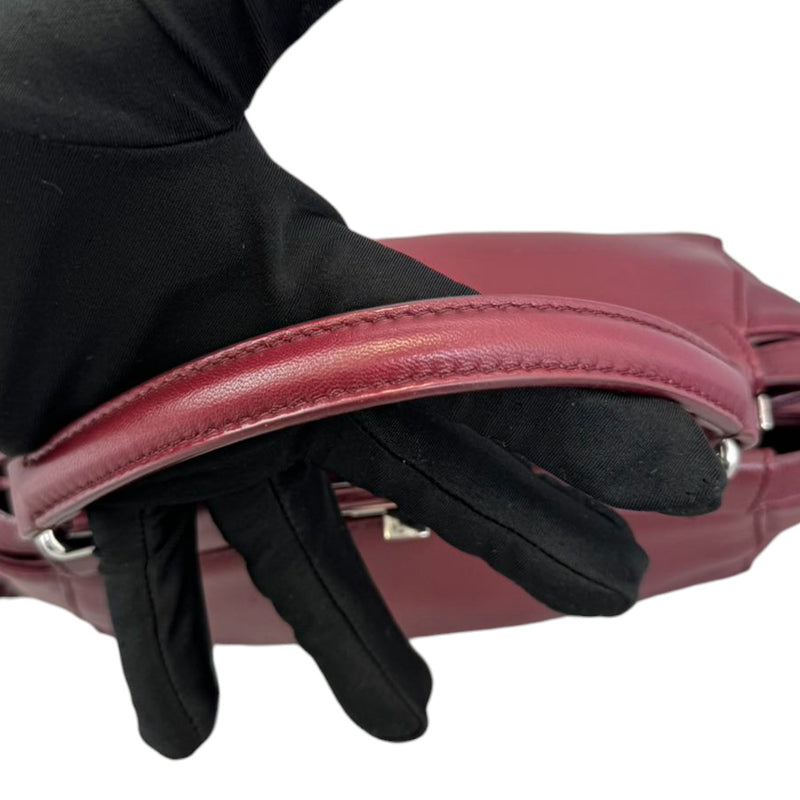 Peekaboo Iconic Satchel Mini Nappa Burgundy SHW