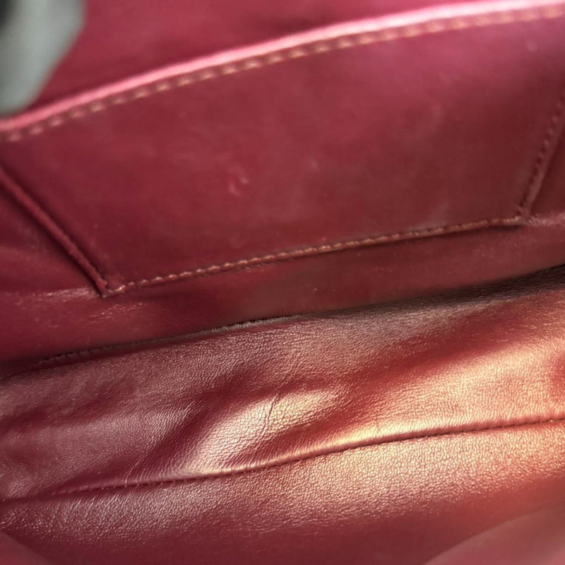 Peekaboo Iconic Satchel Mini Nappa Burgundy SHW