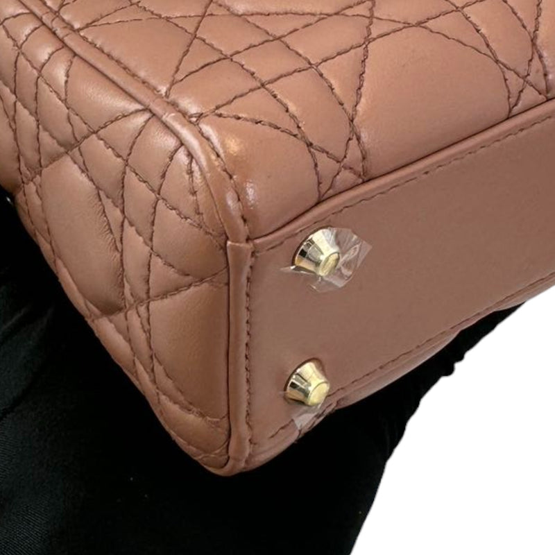 Lady Dior Mini Lambskin Light Brown GHW