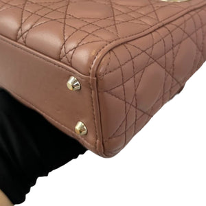 Lady Dior Mini Lambskin Light Brown GHW
