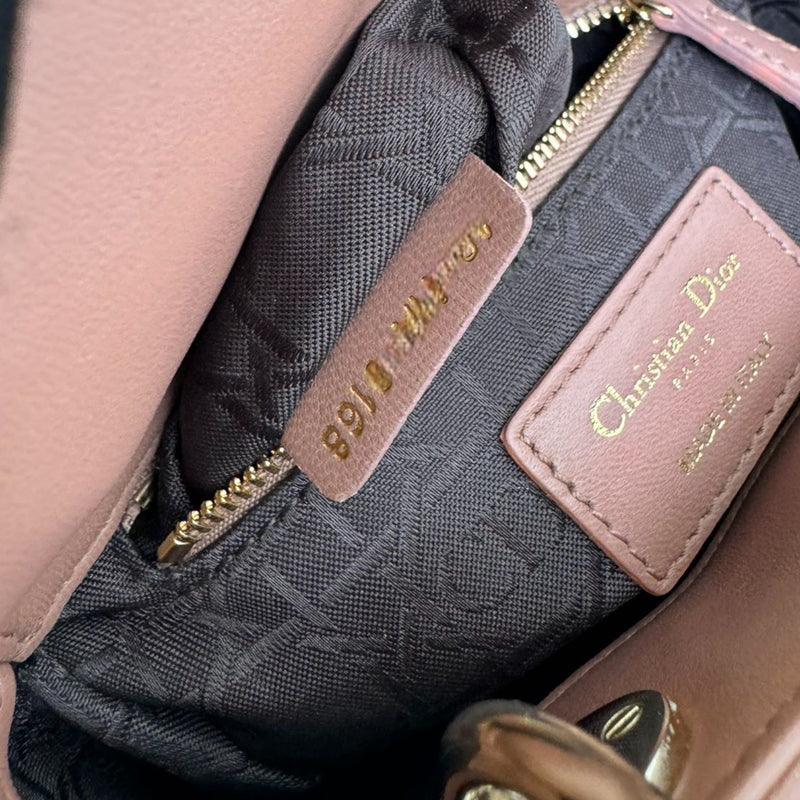Lady Dior Mini Lambskin Light Brown GHW