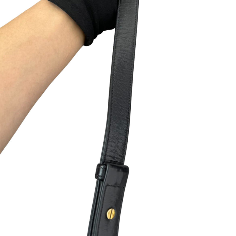 Old Boy Flap Medium Lambskin Quilted Black GHW