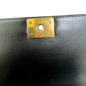 Old Boy Flap Medium Lambskin Quilted Black GHW